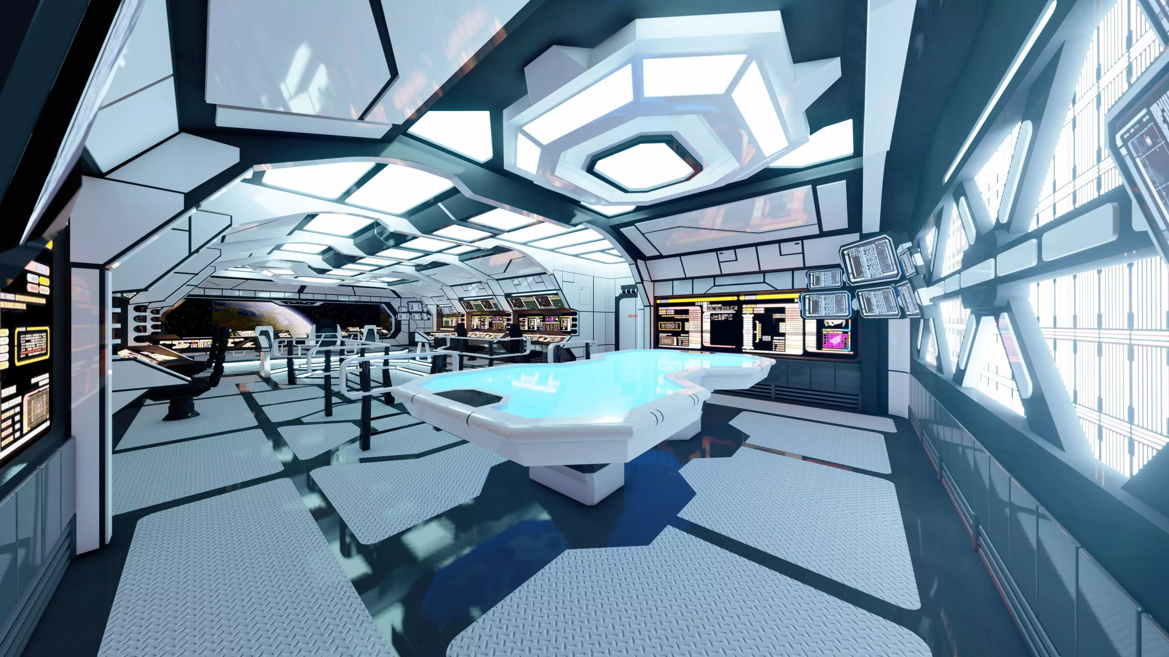 Sci Fi Interior Low-poly 3D model_0