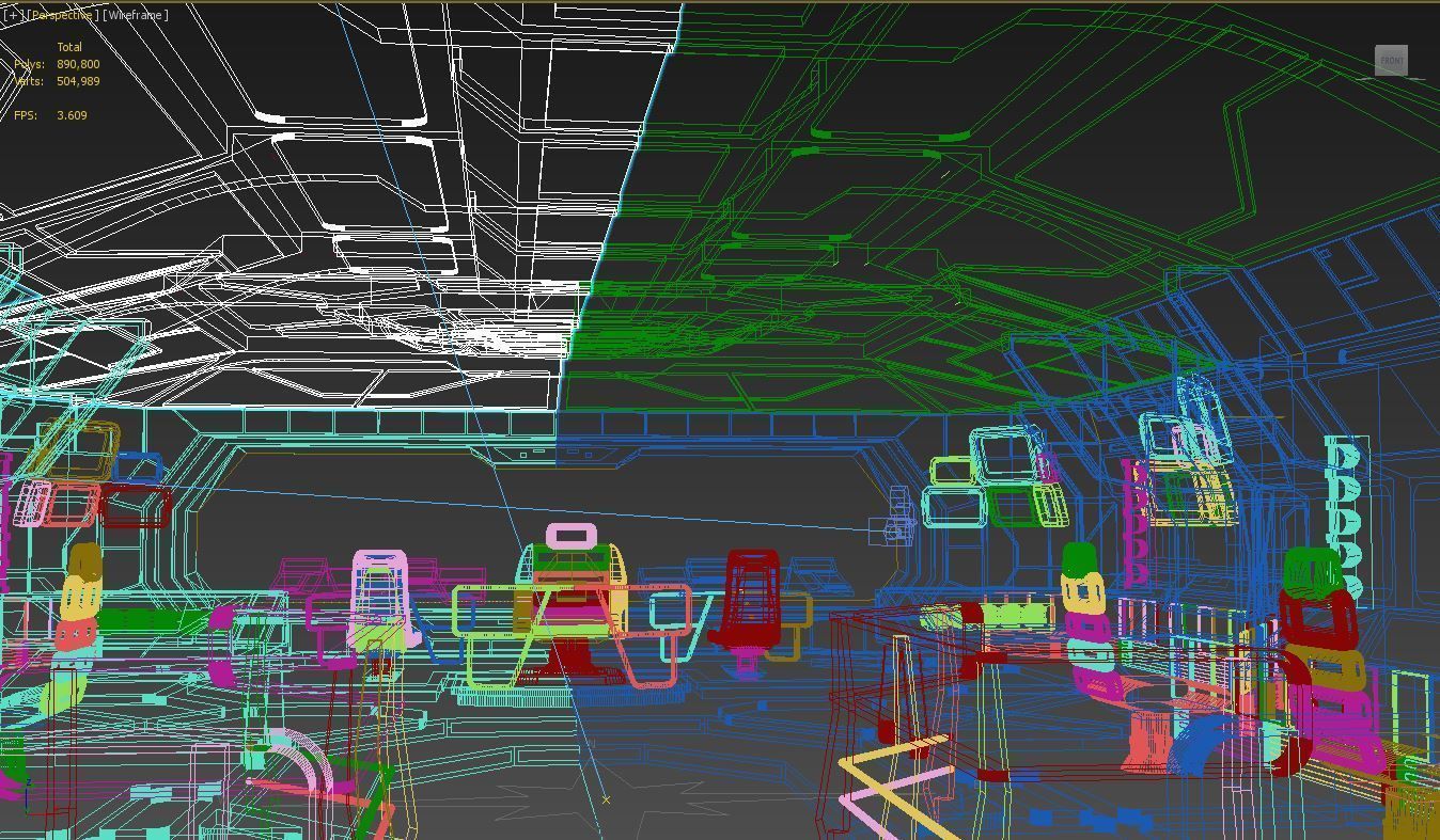 Sci Fi Interior Low-poly 3D model_21