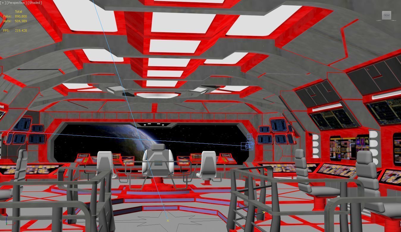 Sci Fi Interior Low-poly 3D model_20