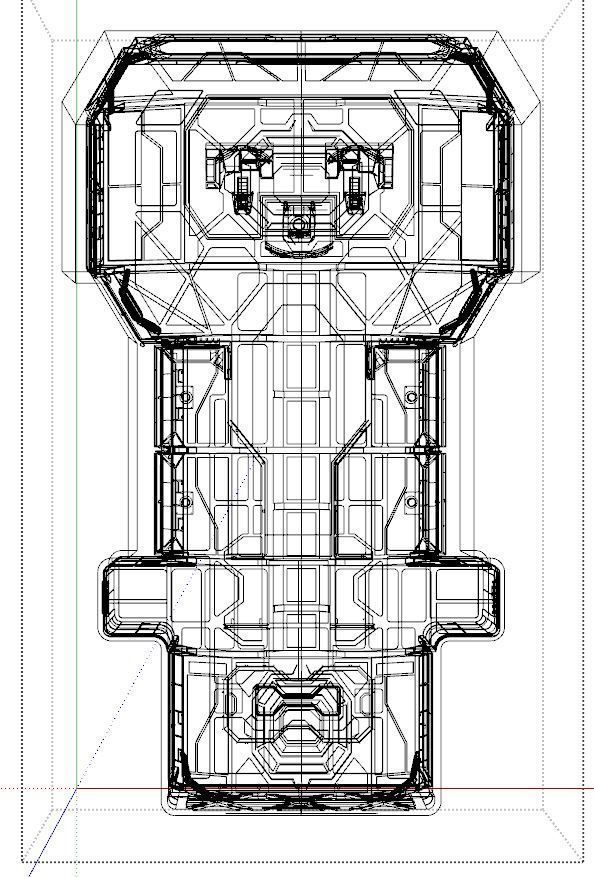Sci Fi Interior Low-poly 3D model_10