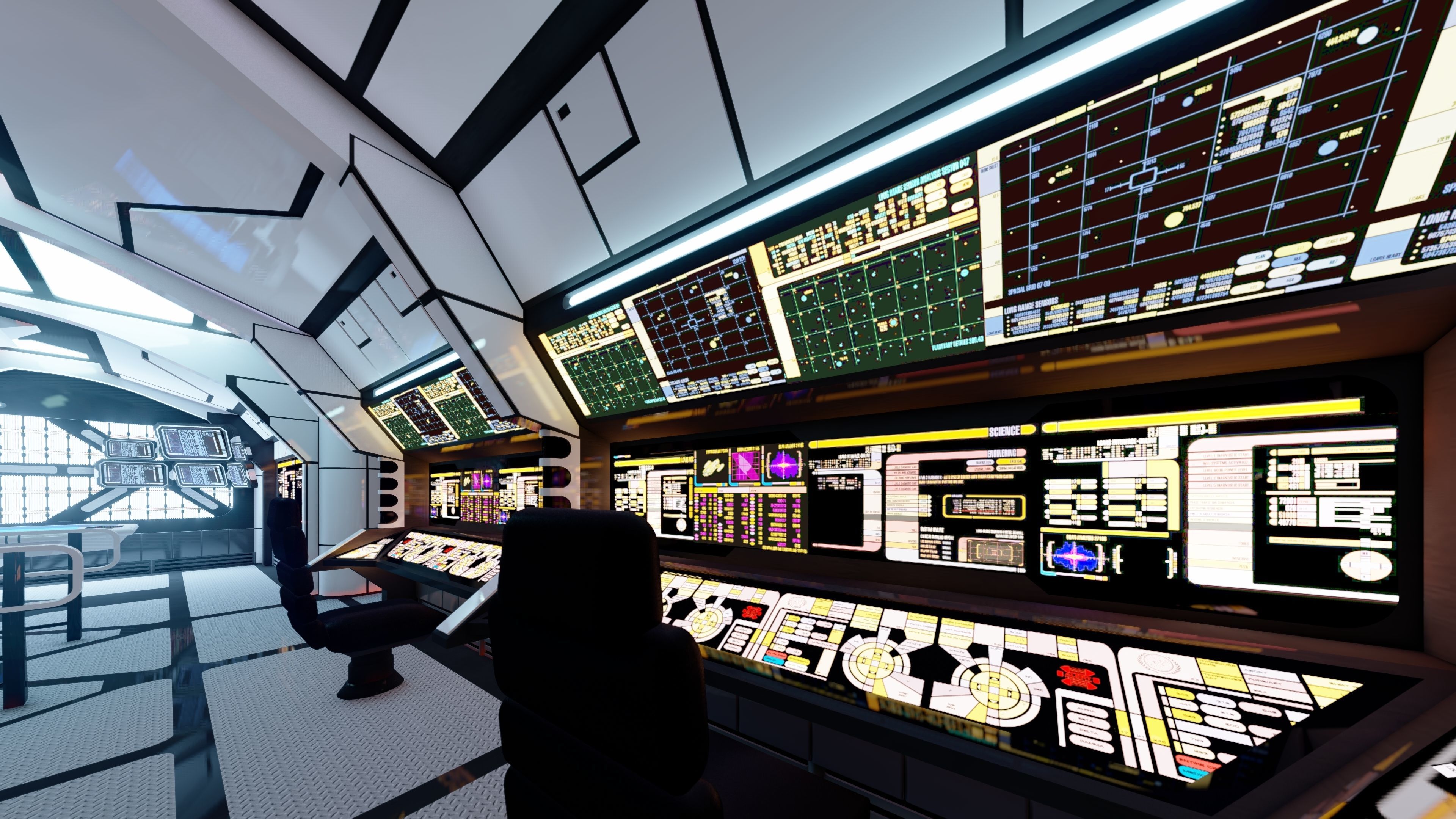 Sci Fi Interior Low-poly 3D model_9