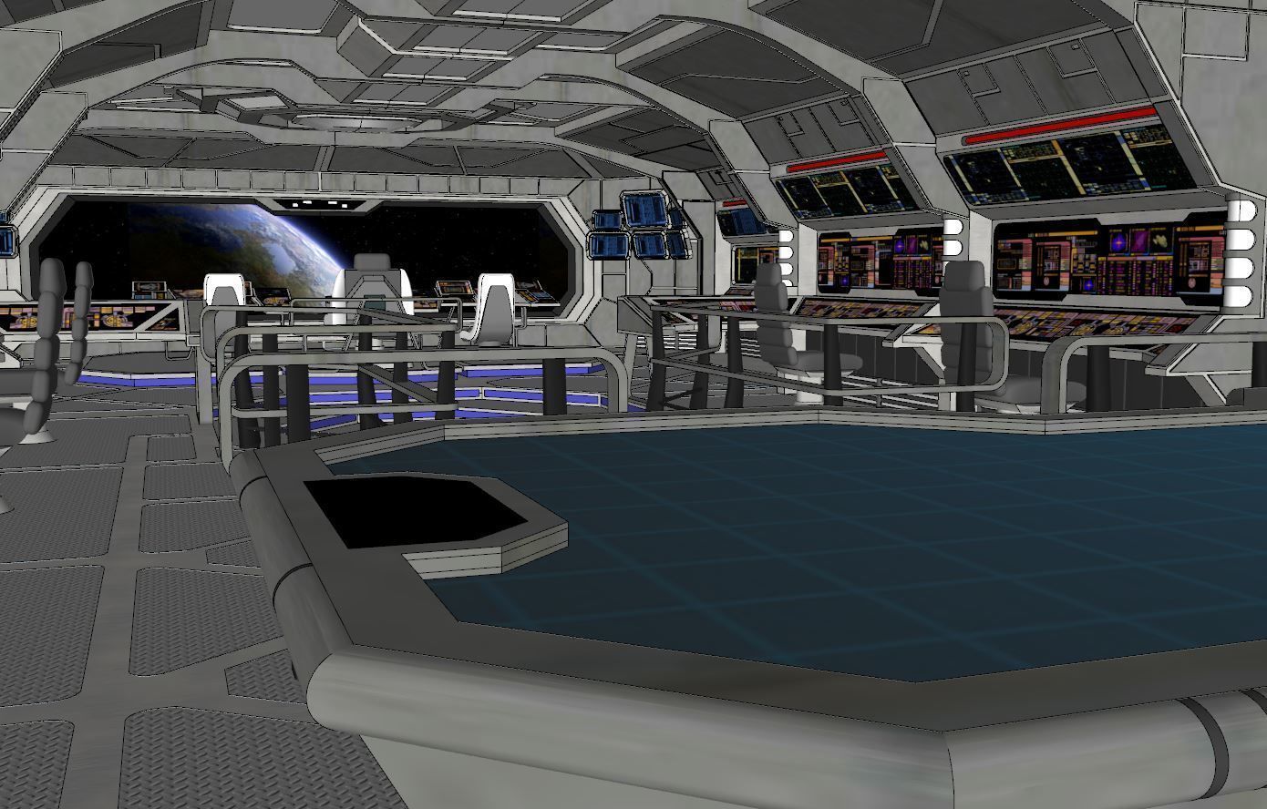 Sci Fi Interior Low-poly 3D model_18