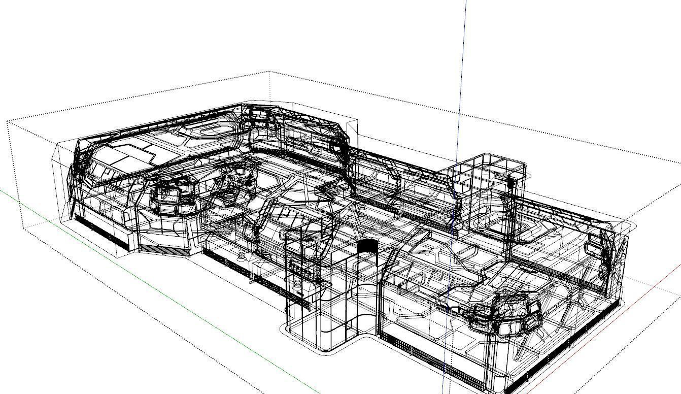 Sci Fi Interior Low-poly 3D model_14