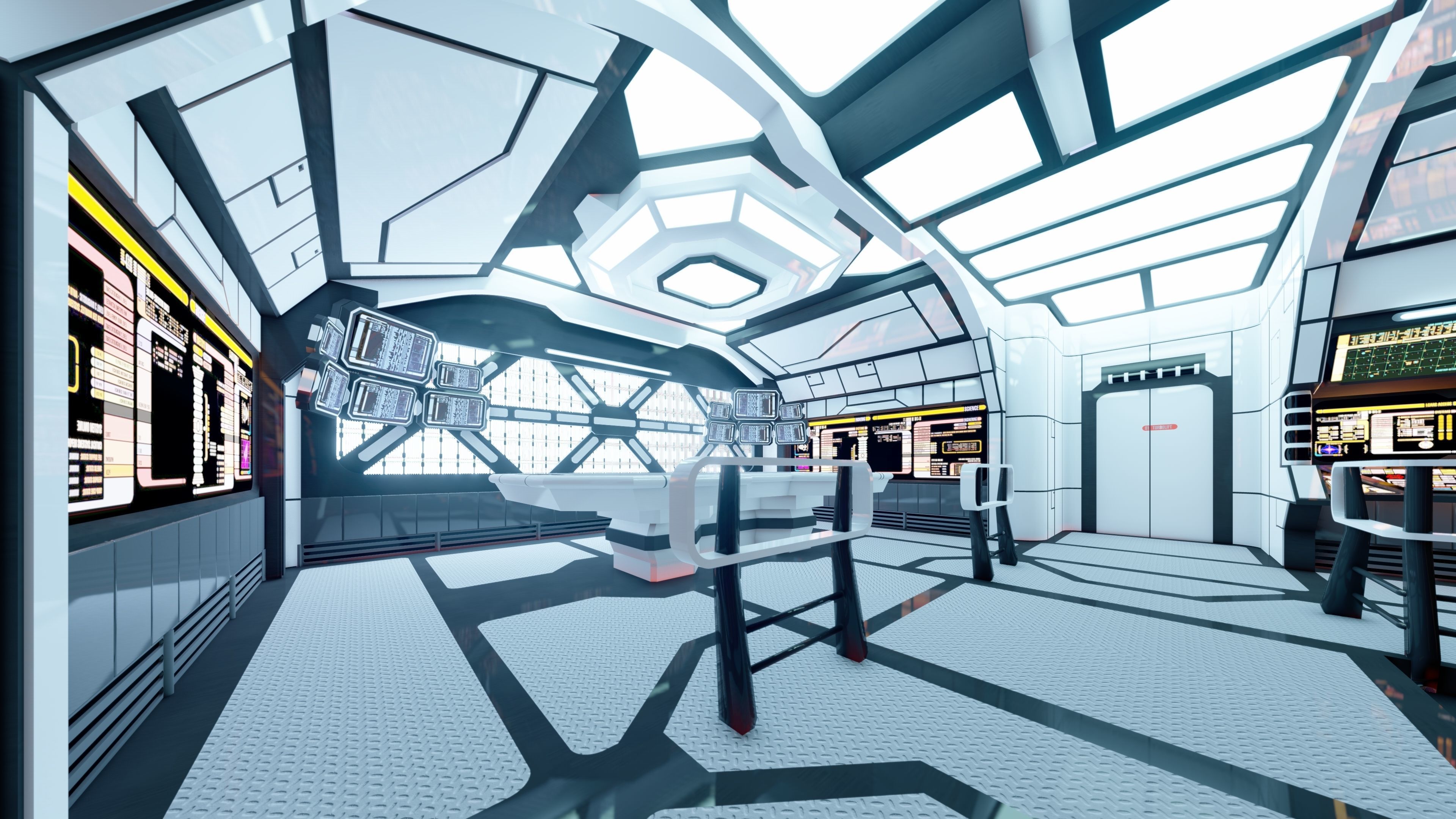 Sci Fi Interior Low-poly 3D model_2