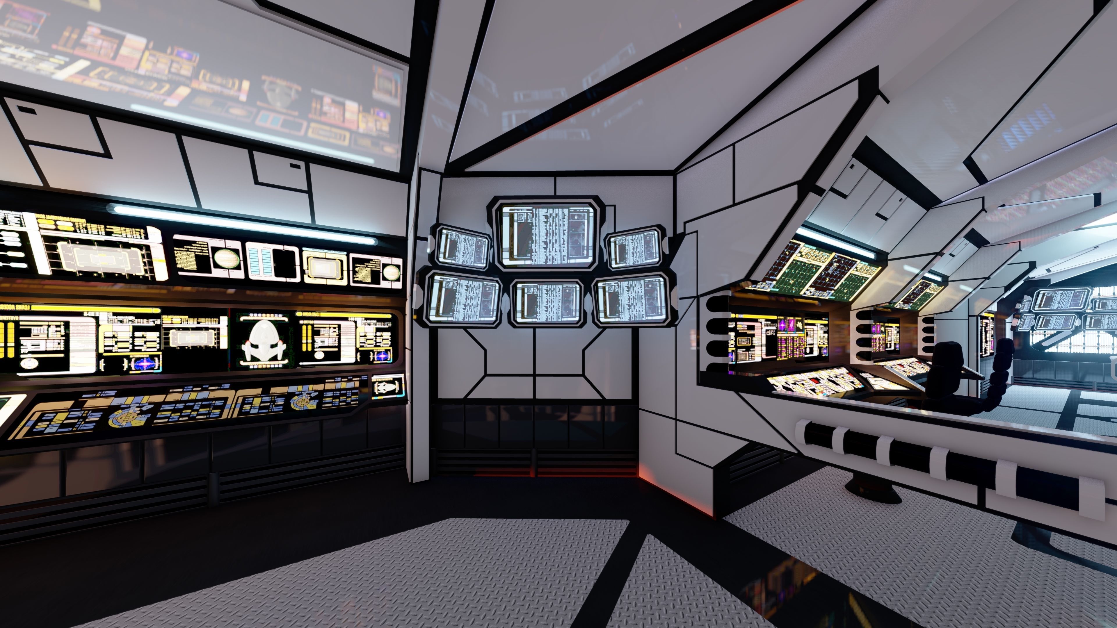 Sci Fi Interior Low-poly 3D model_8