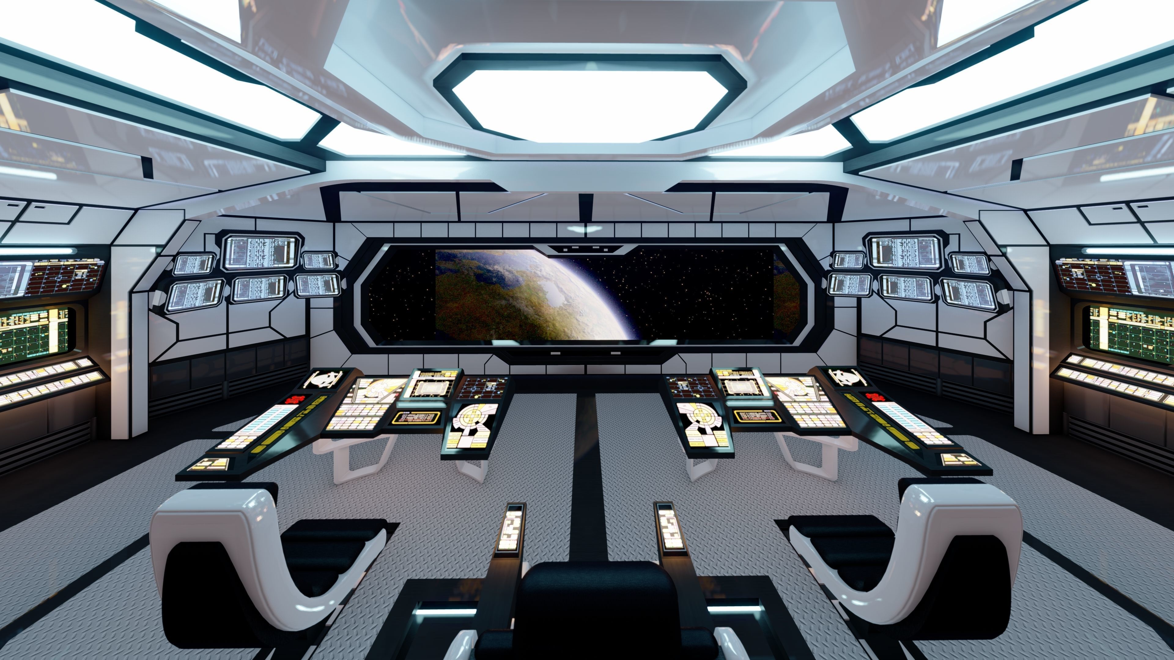 Sci Fi Interior Low-poly 3D model_5