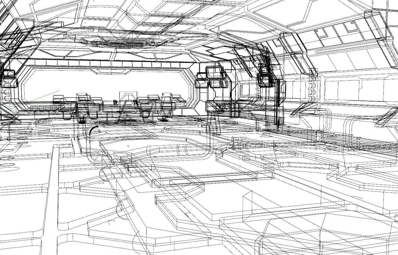 Sci Fi Interior Low-poly 3D model_17