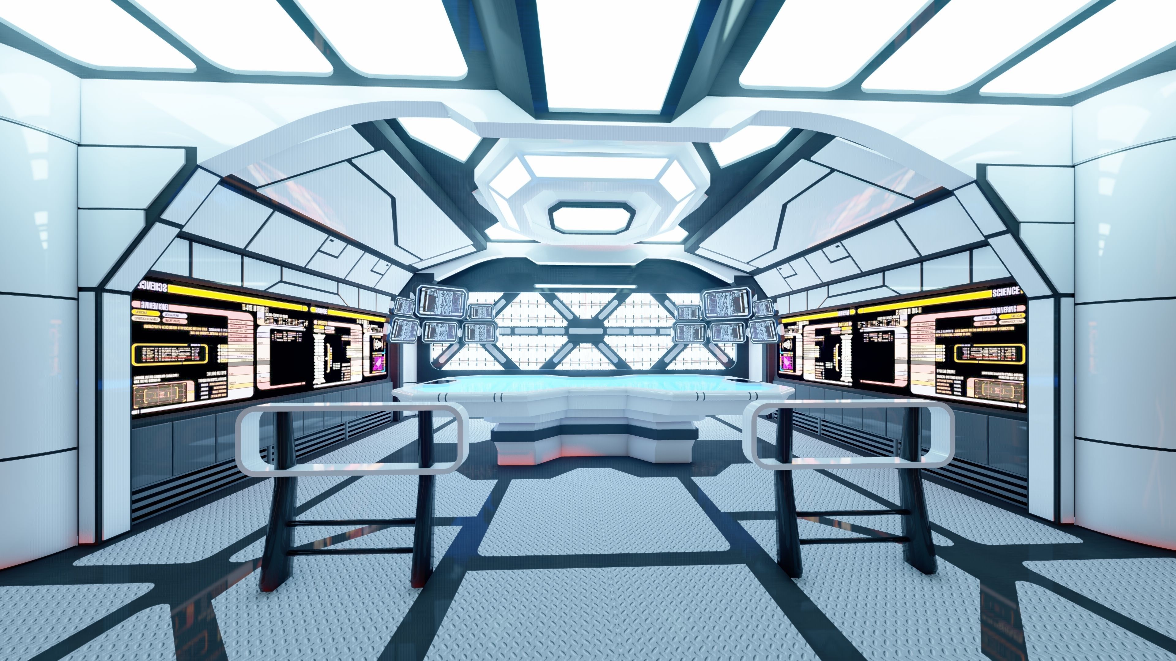 Sci Fi Interior Low-poly 3D model_7