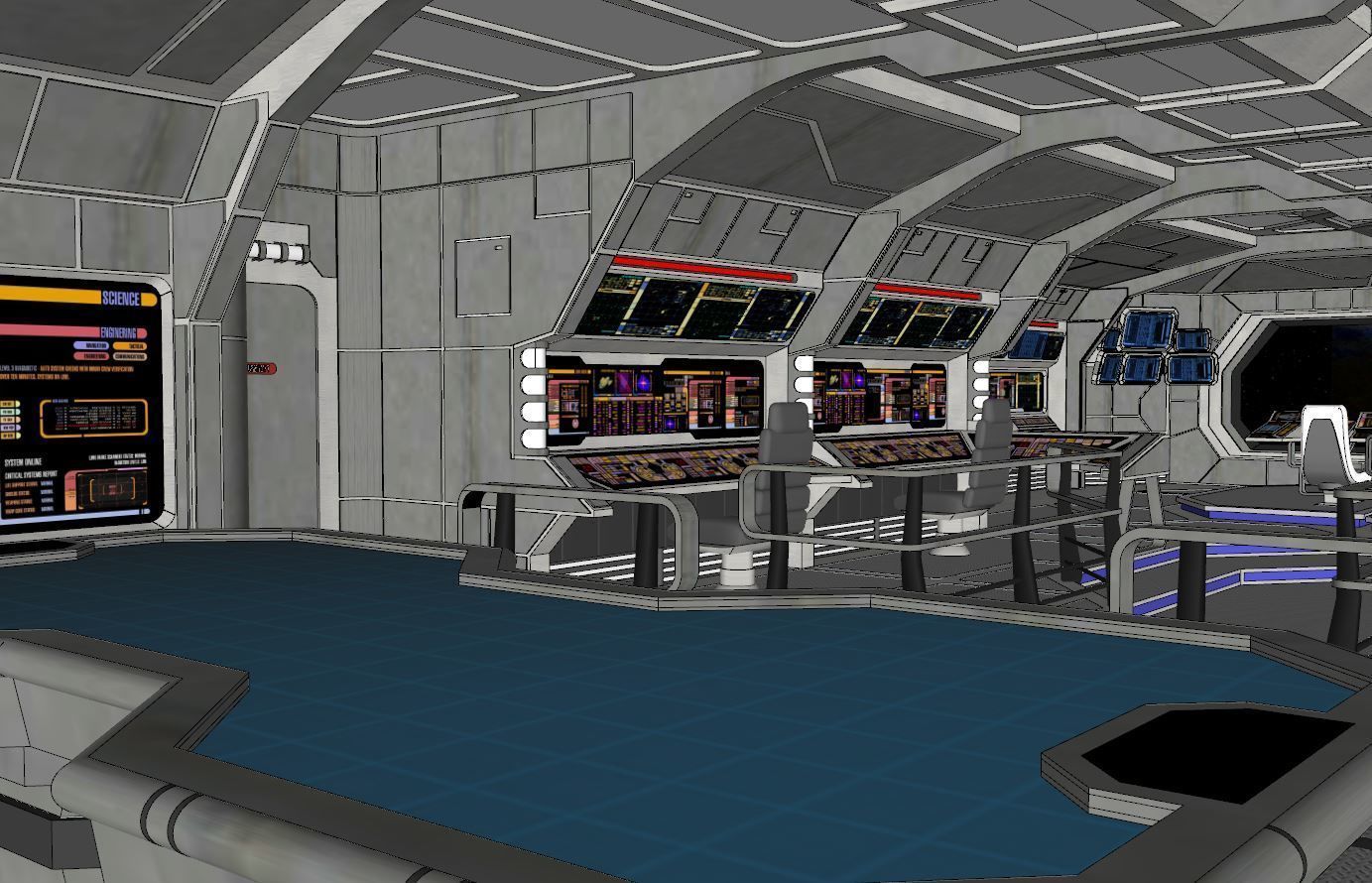 Sci Fi Interior Low-poly 3D model_16