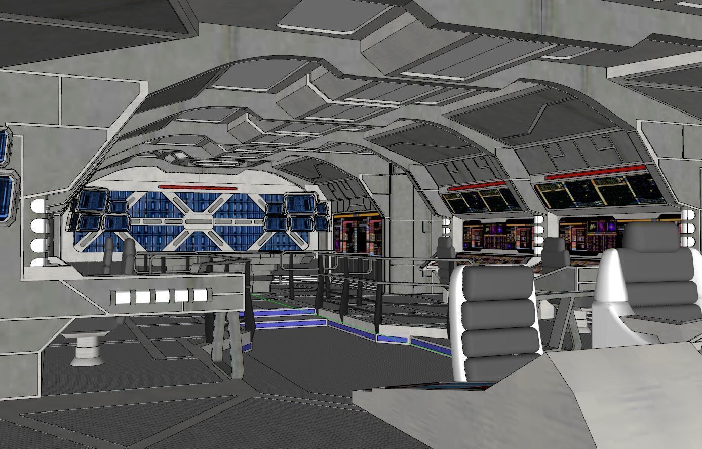 Sci Fi Interior Low-poly 3D model_12