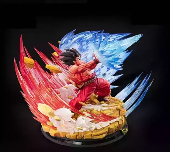 Figurin Goku Diorama Kaioken 3D print model
