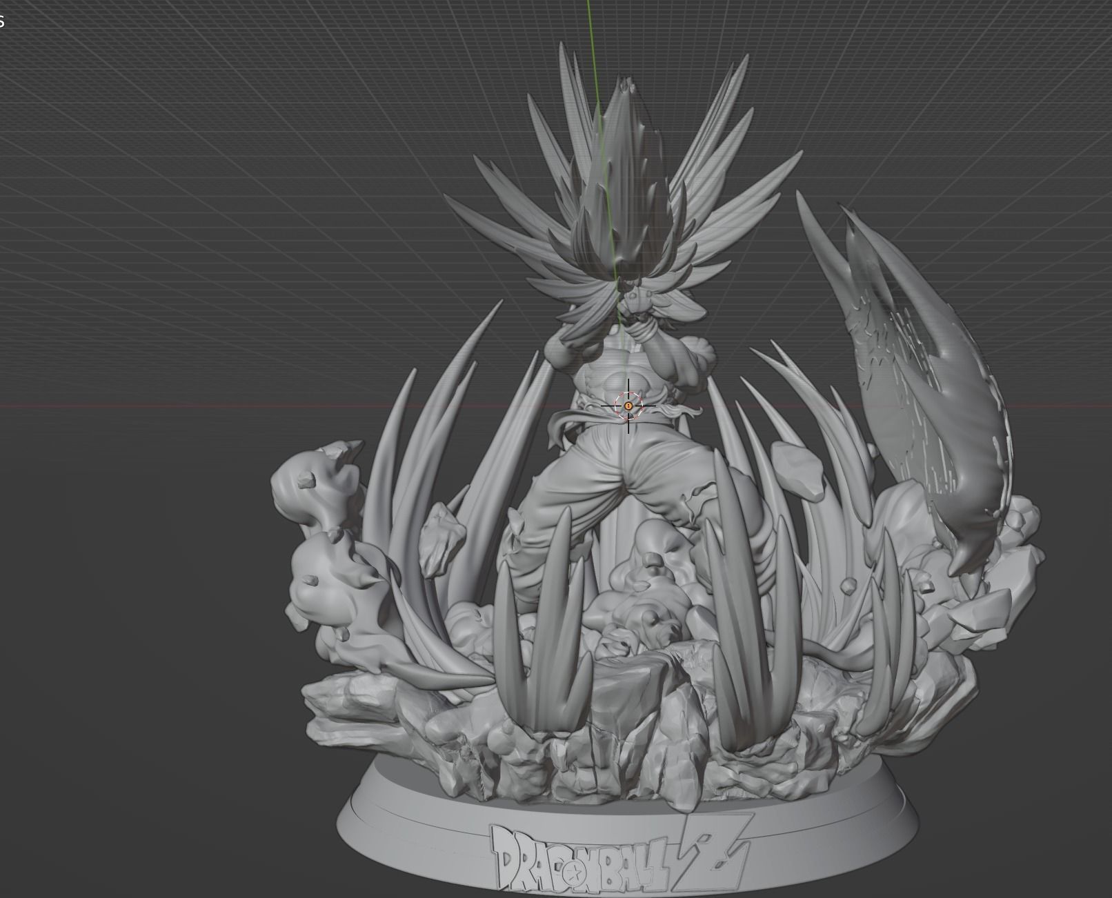 Figurin Goku Diorama Kaioken 3D model 3D printable | CGTrader