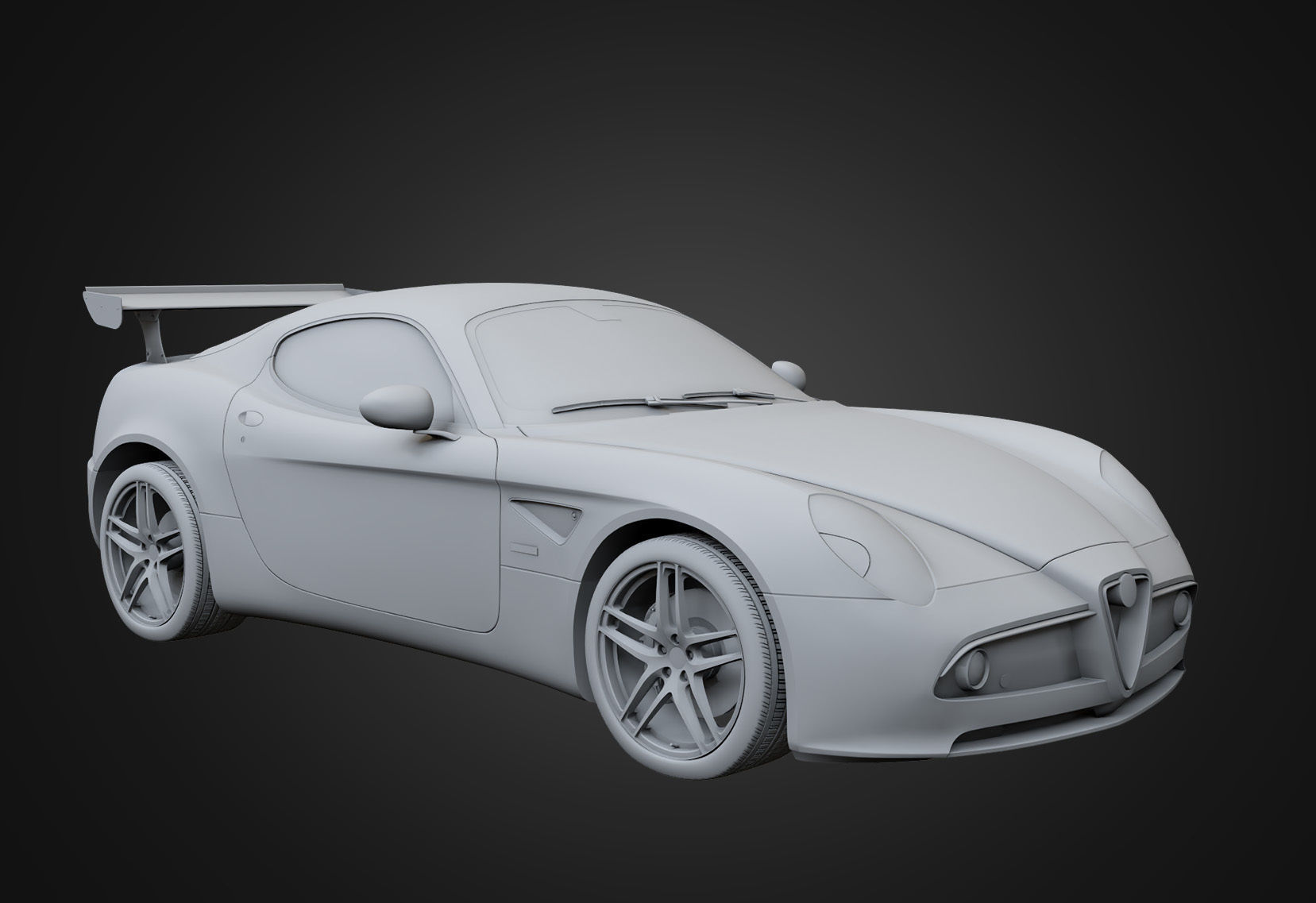 Alfa Romeo 8C Competizione 2007 Low-poly 3D model_26
