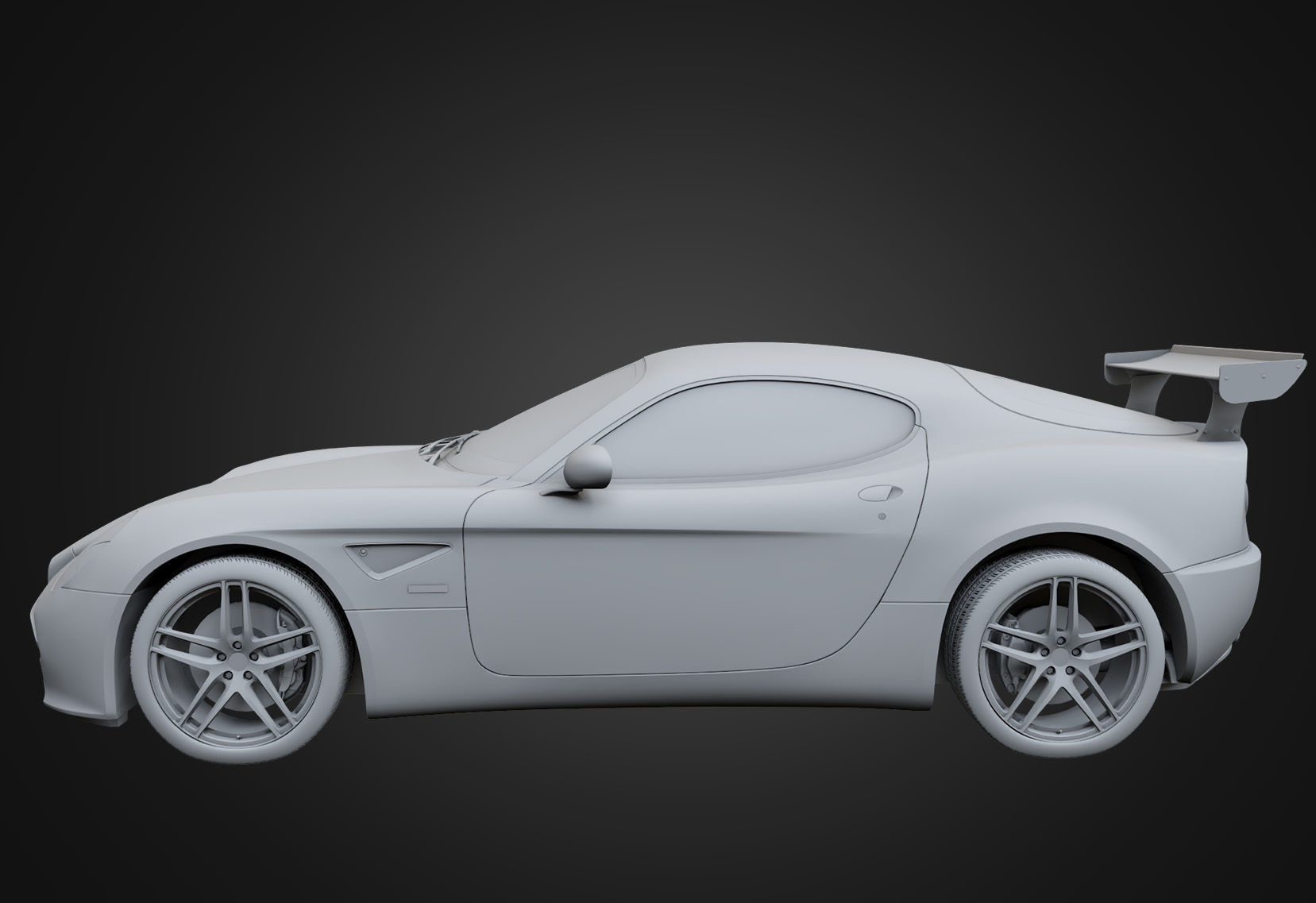 Alfa Romeo 8C Competizione 2007 Low-poly 3D model_27