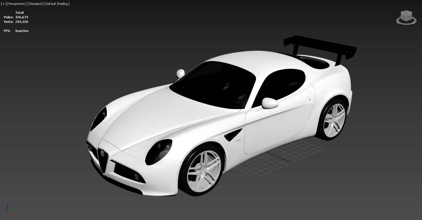 Alfa Romeo 8C Competizione 2007 Low-poly 3D model_20