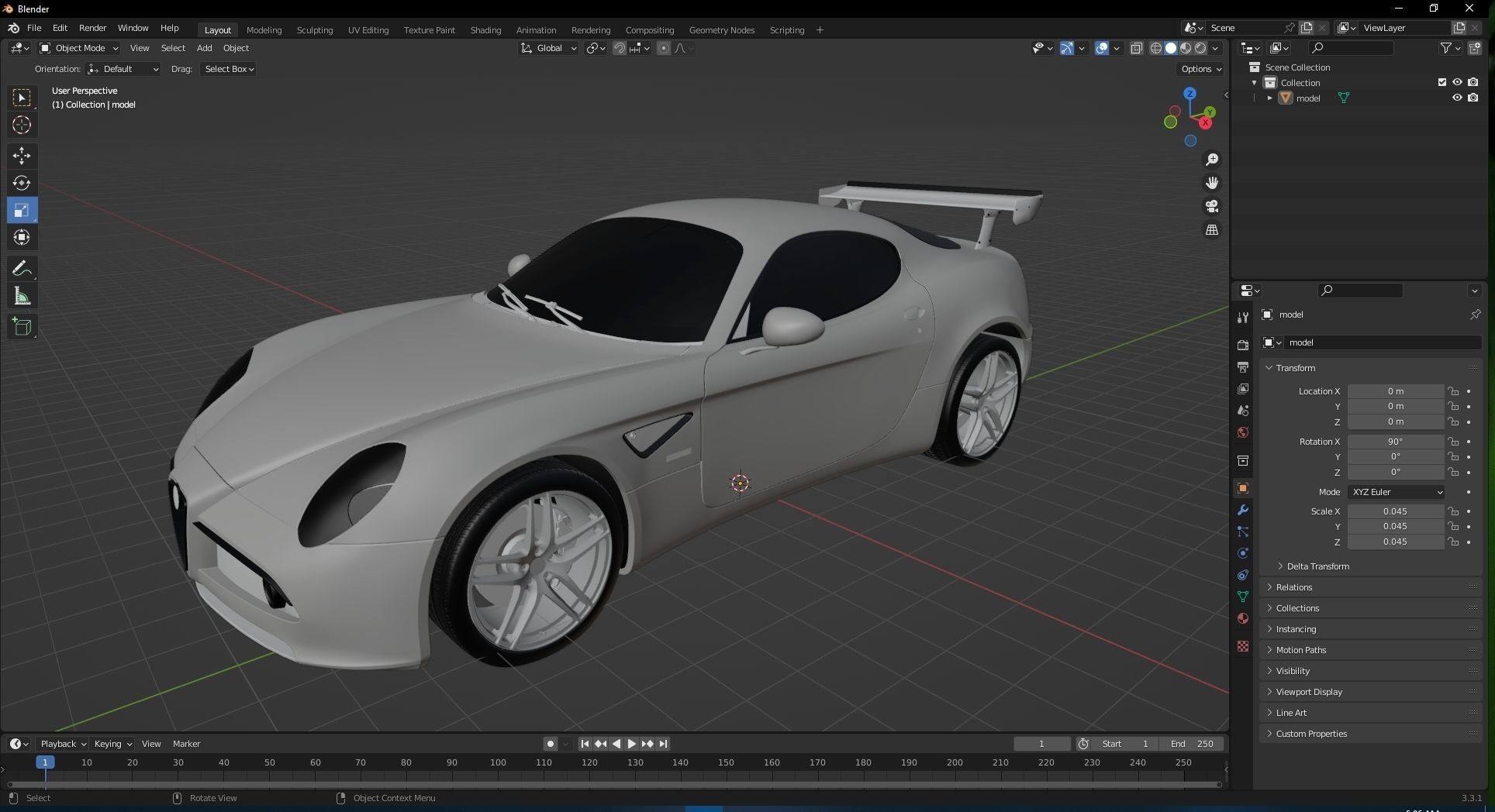 Alfa Romeo 8C Competizione 2007 Low-poly 3D model_23