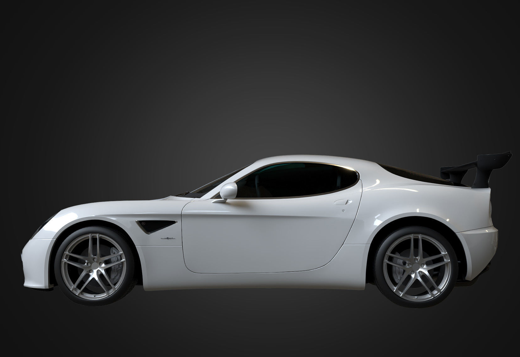 Alfa Romeo 8C Competizione 2007 Low-poly 3D model_3