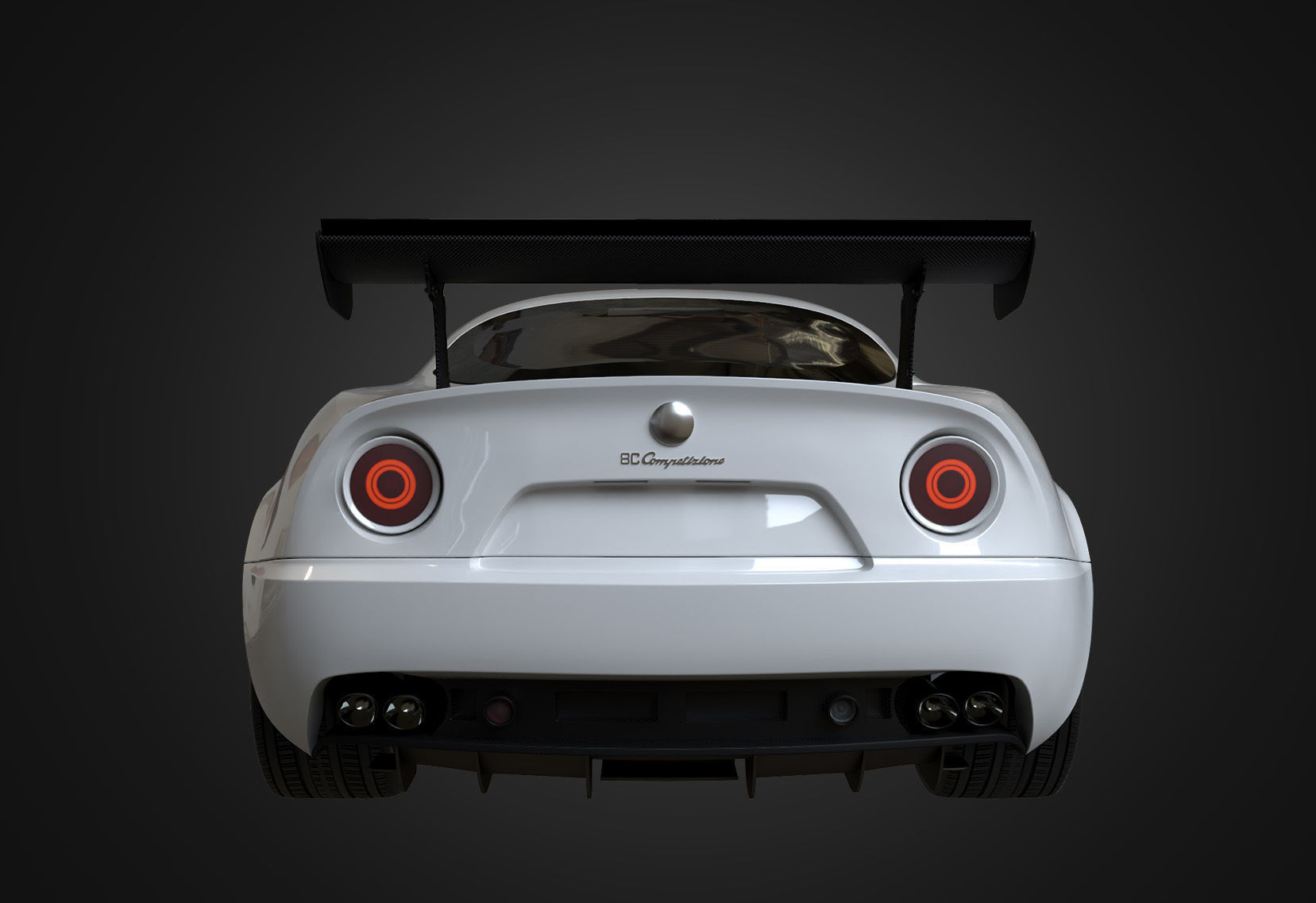 Alfa Romeo 8C Competizione 2007 Low-poly 3D model_8