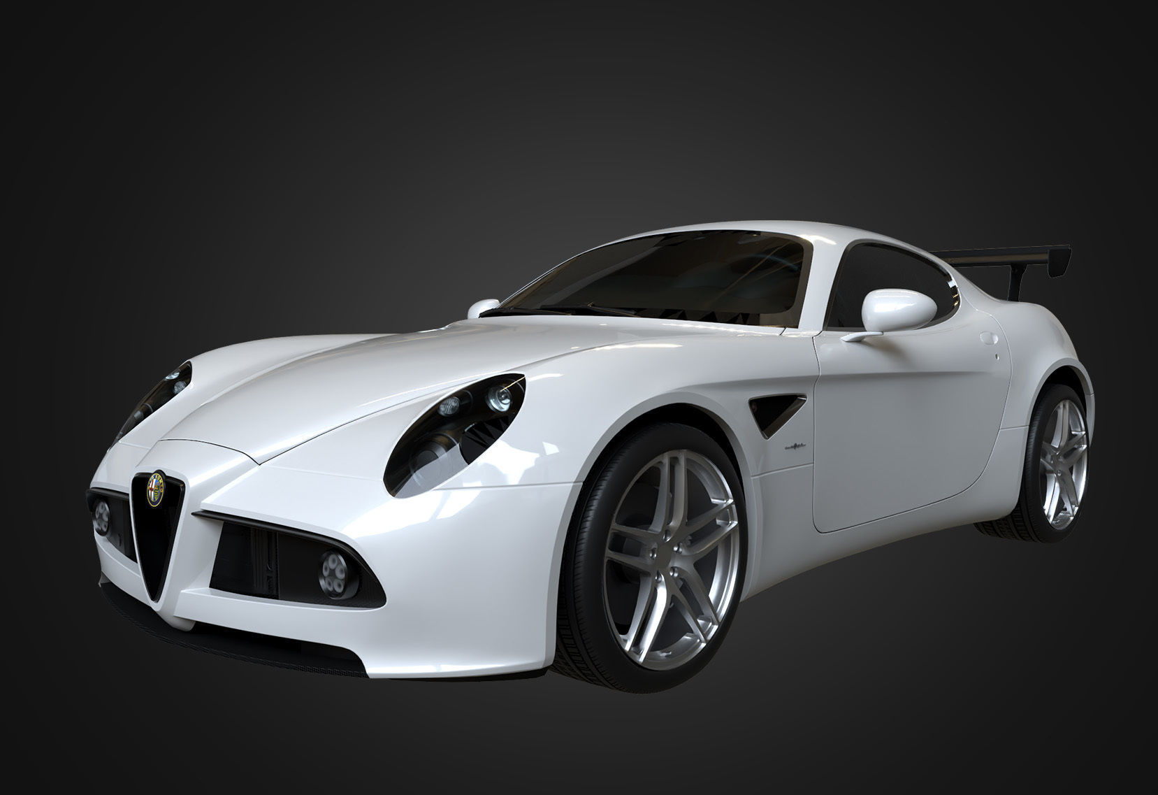 Alfa Romeo 8C Competizione 2007 Low-poly 3D model_4