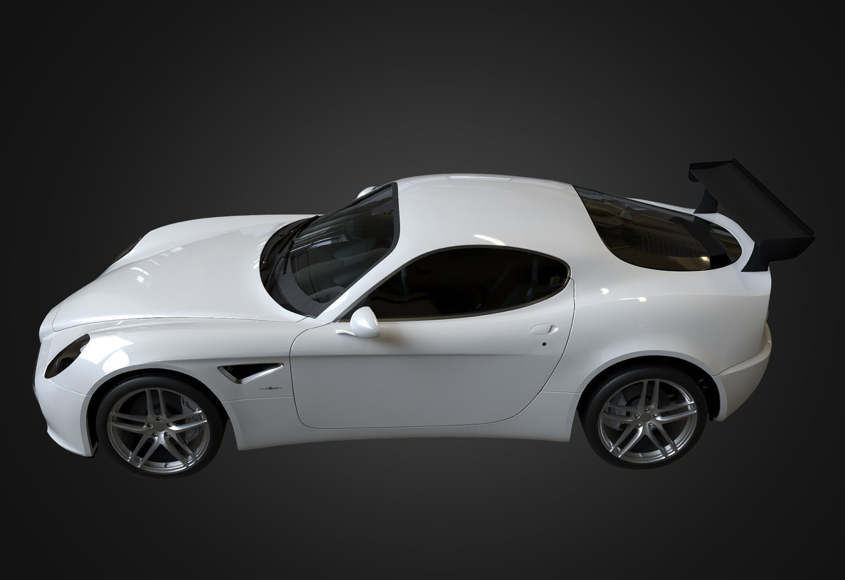 Alfa Romeo 8C Competizione 2007 Low-poly 3D model_12