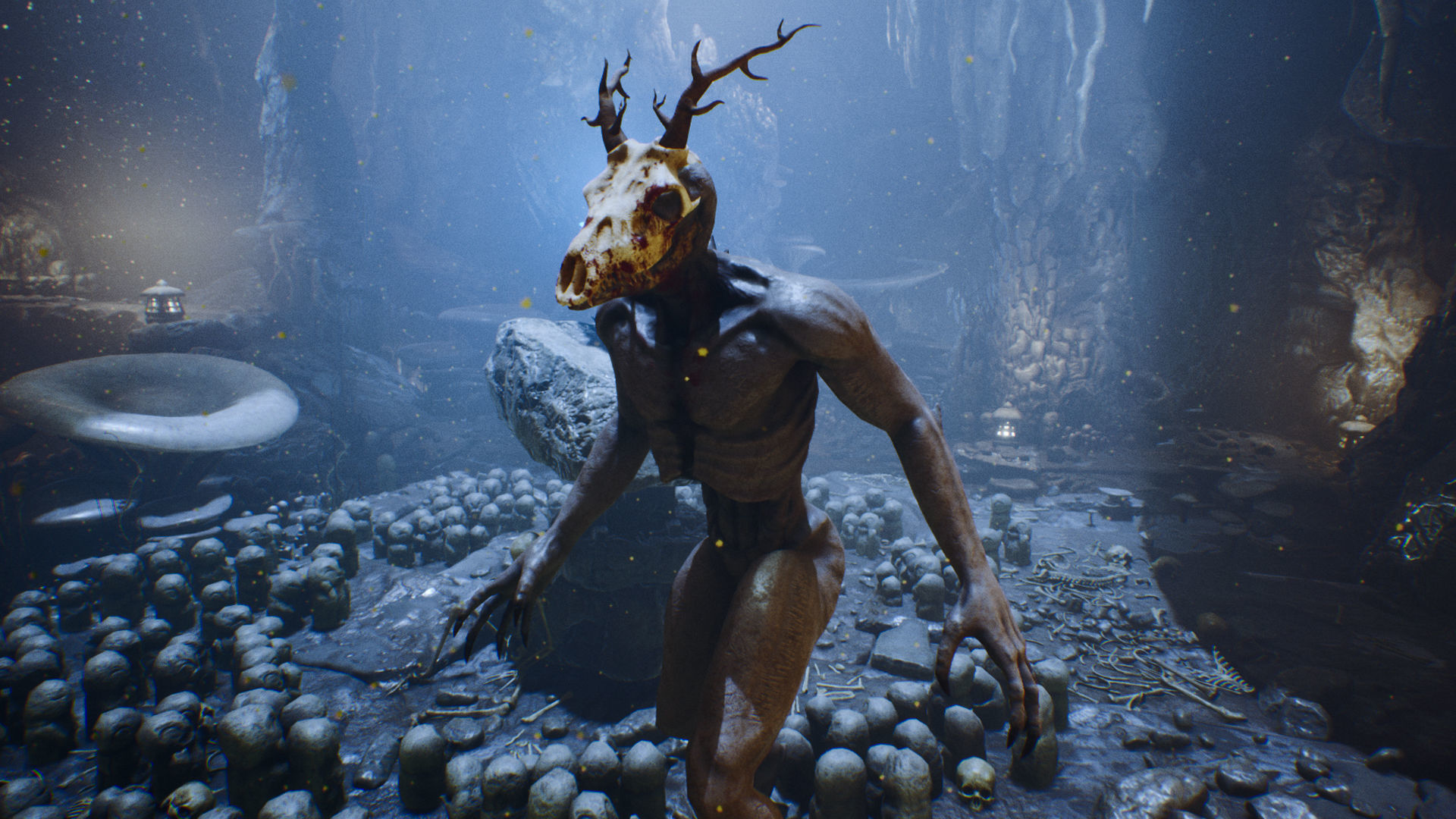 Wendigo monster Low-poly 3D model_13