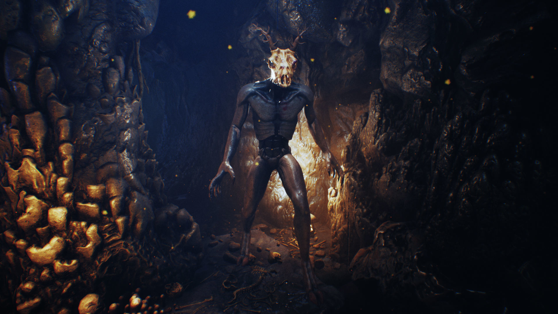 Wendigo monster Low-poly 3D model_11