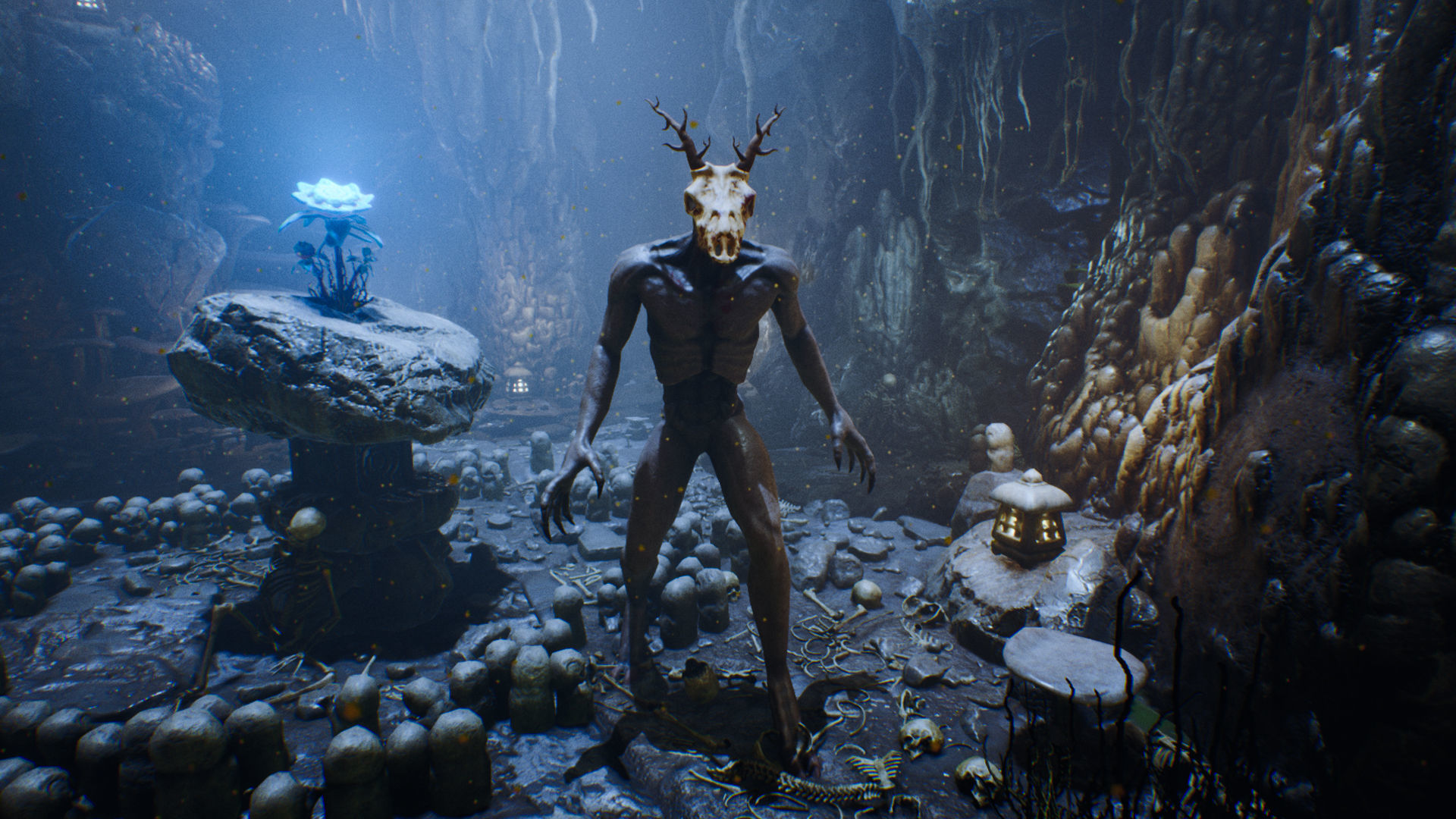 Wendigo monster Low-poly 3D model_10