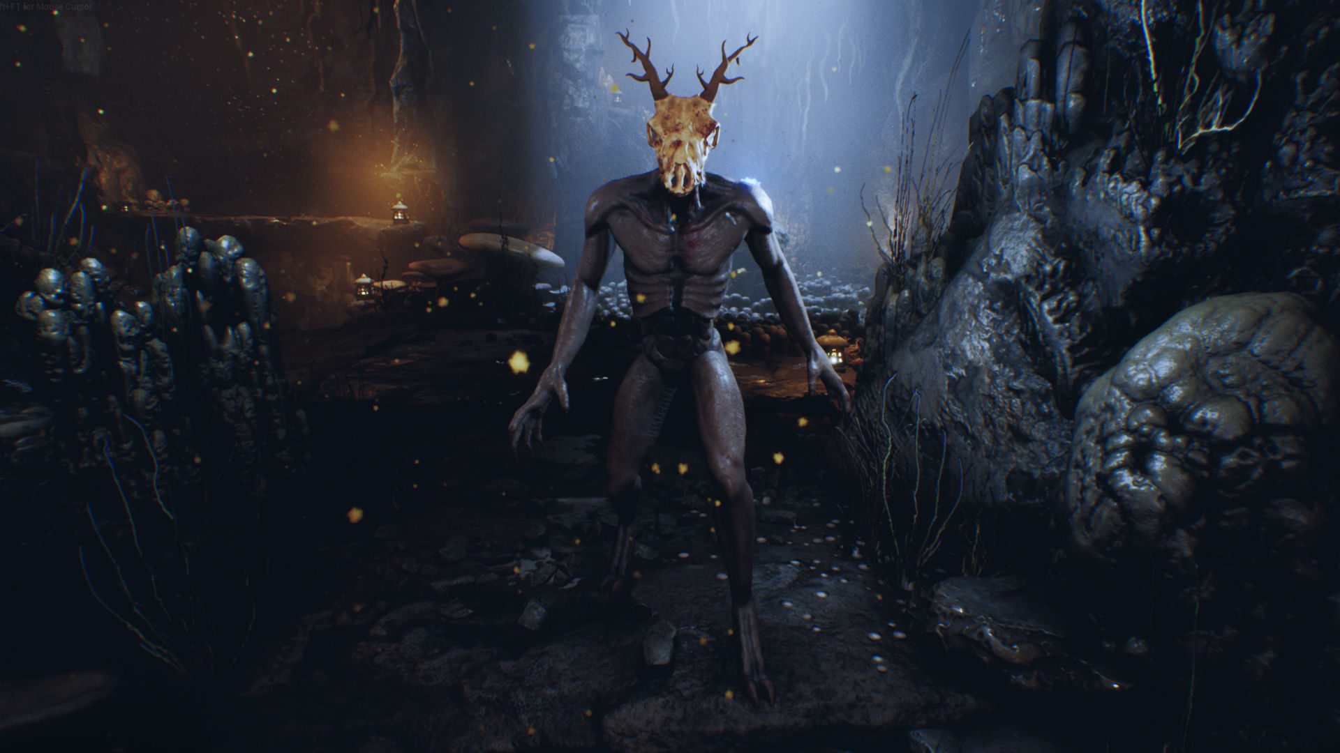 Wendigo monster Low-poly 3D model_9