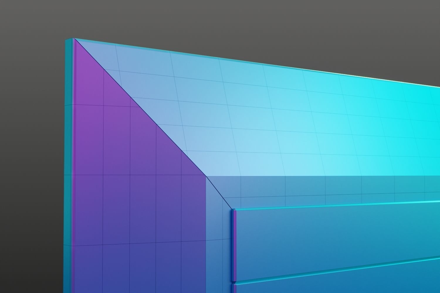 Antique painting with decorative frame 3D model_14