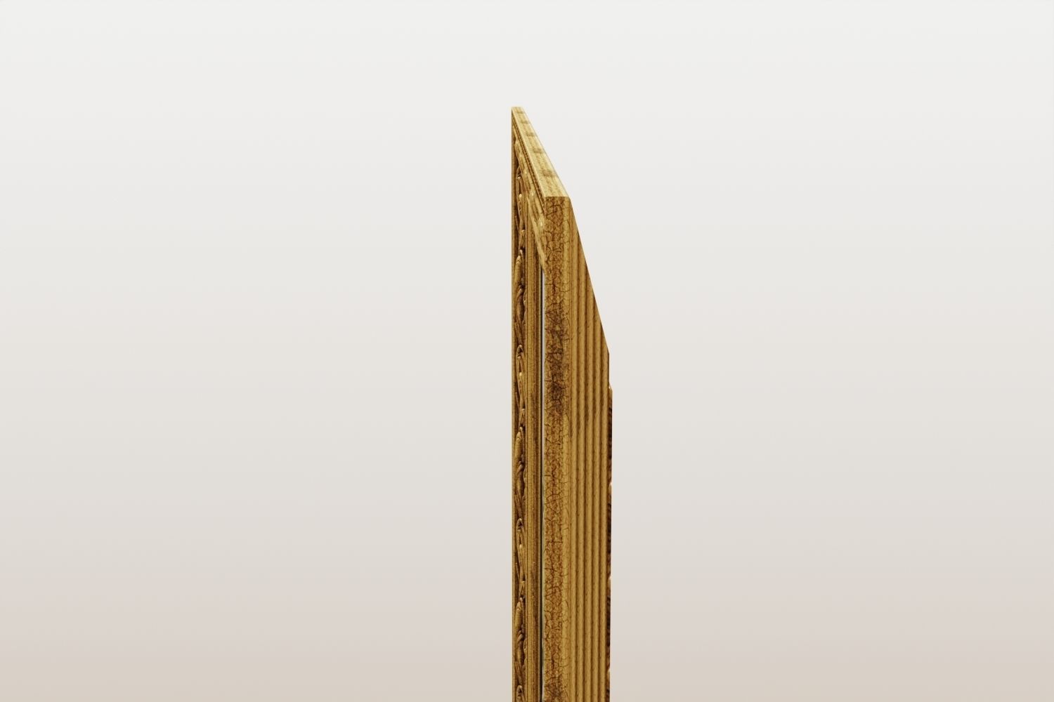 Antique painting with decorative frame 3D model_9