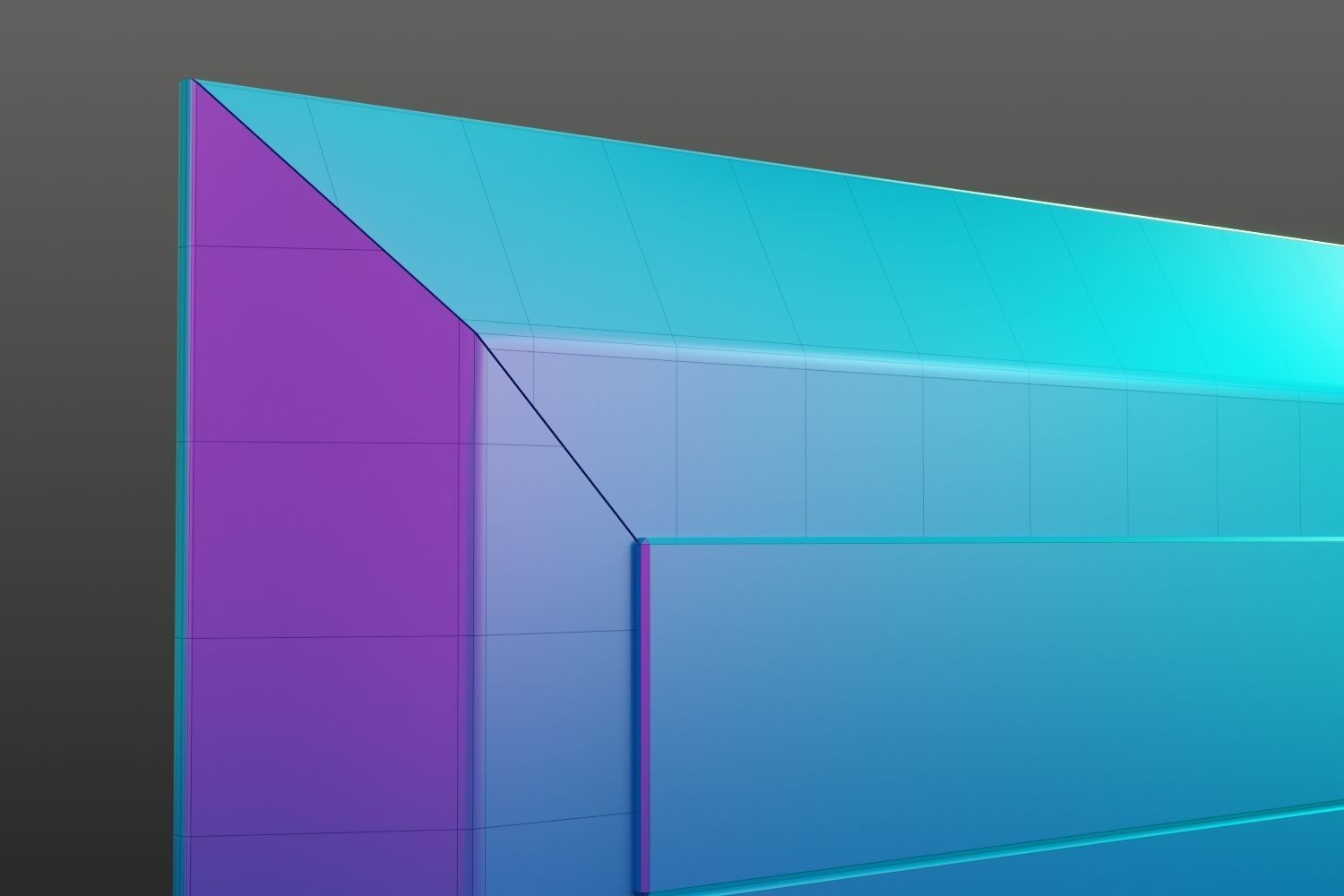 Antique frame with oil painting 3D model_14