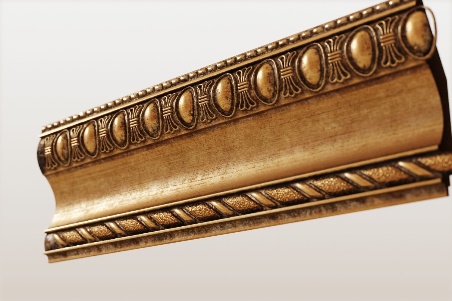 Antique frame with oil painting 3D model_5