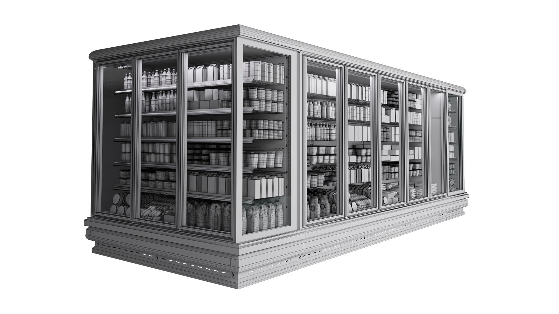 Supermarket Refrigerator  3D model_6