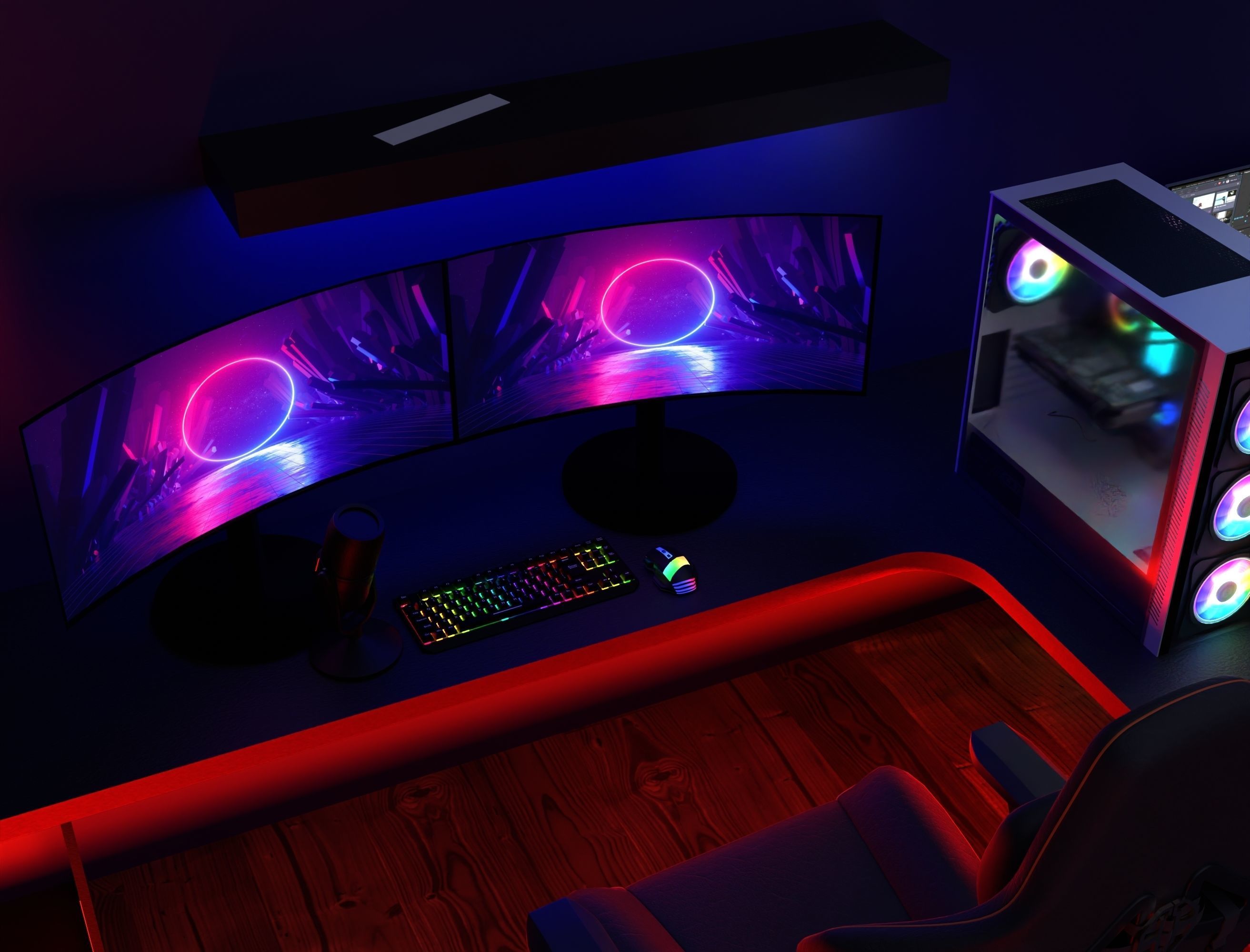 Gaming room Free 3D model_6