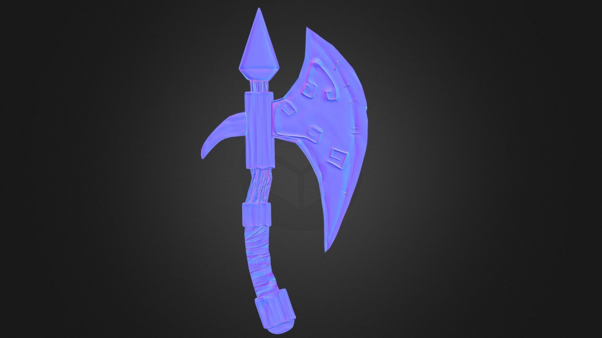 Cartoony Axe 3d model Low-poly 3D model_8