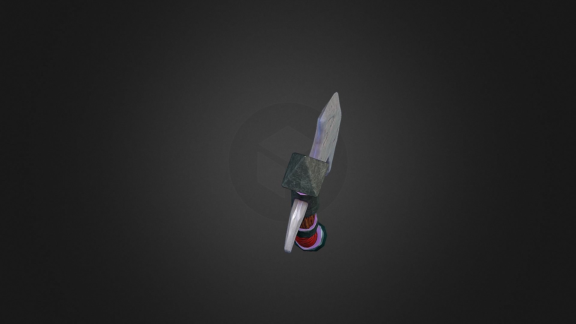 Cartoony Axe 3d model Low-poly 3D model_3