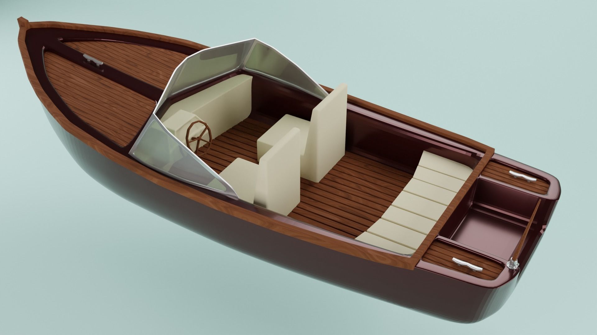 Simple Boat 3d model Free low-poly 3D model_2