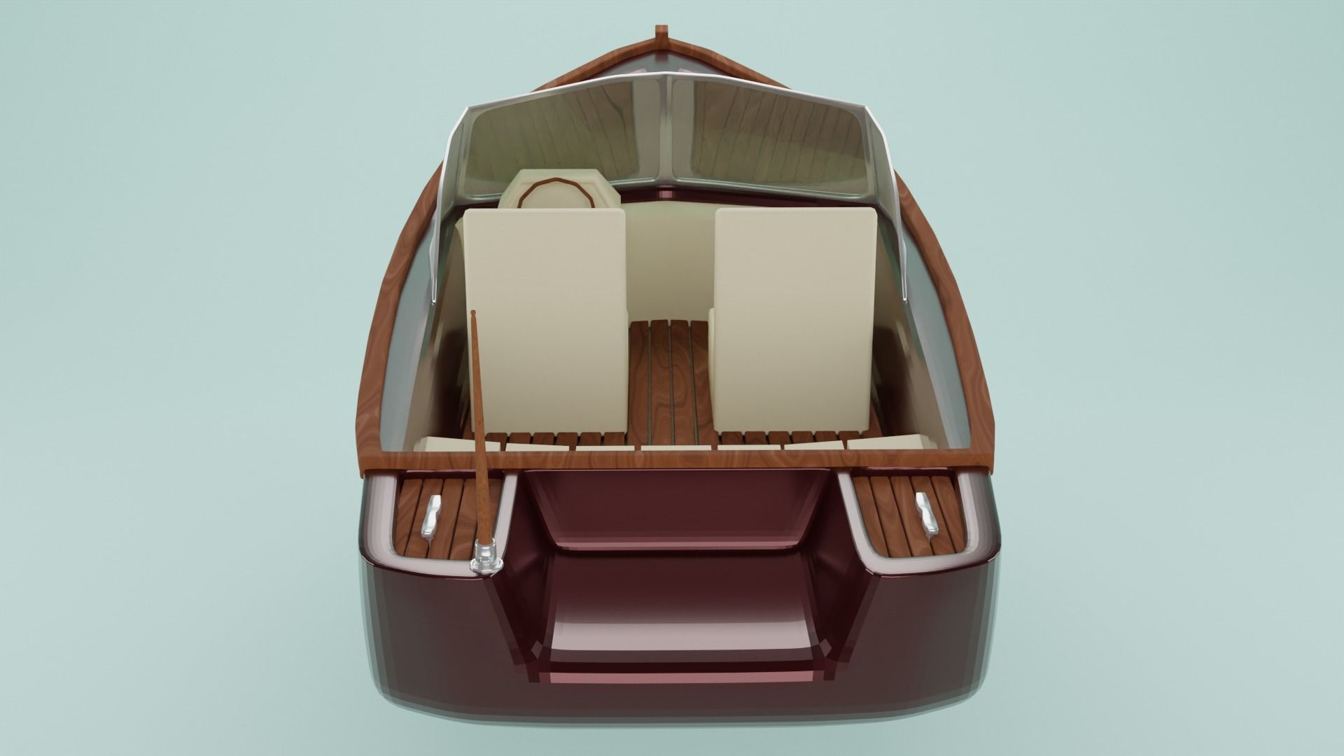 Simple Boat 3d model Free low-poly 3D model_7