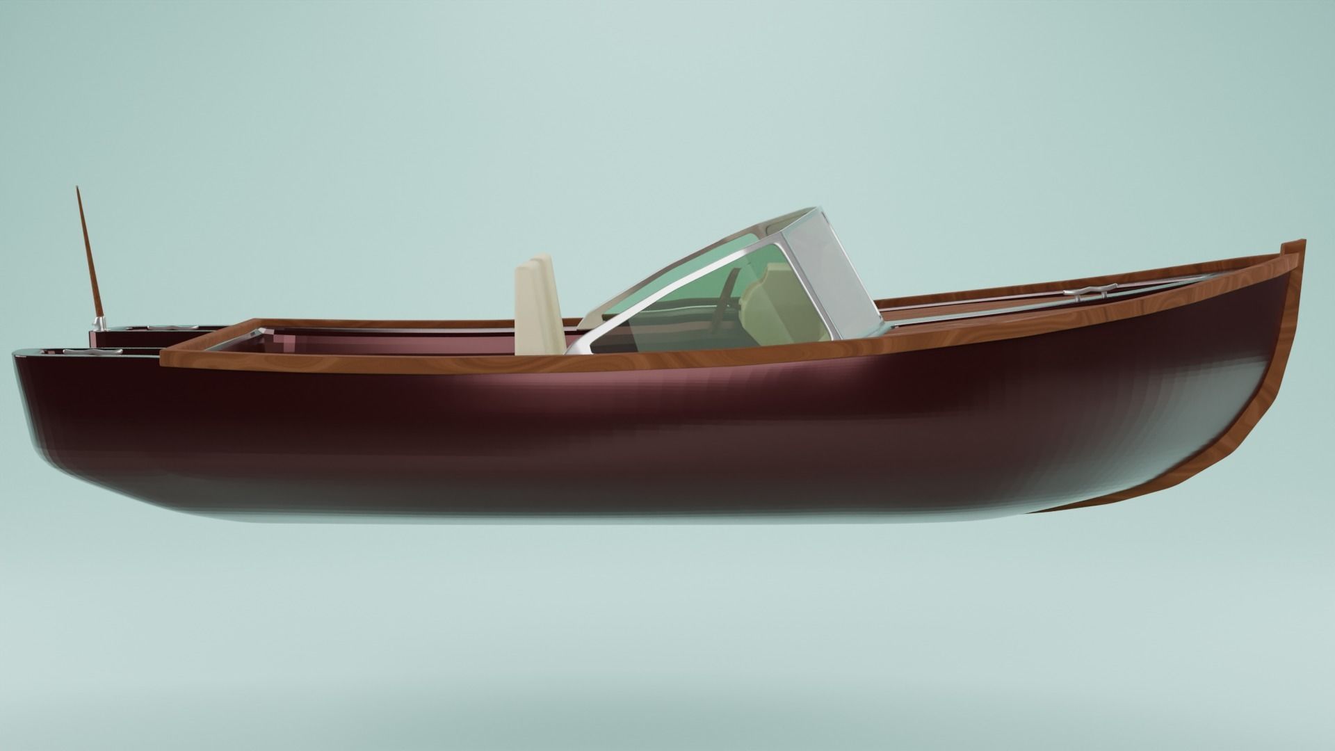 Simple Boat 3d model Free low-poly 3D model_6