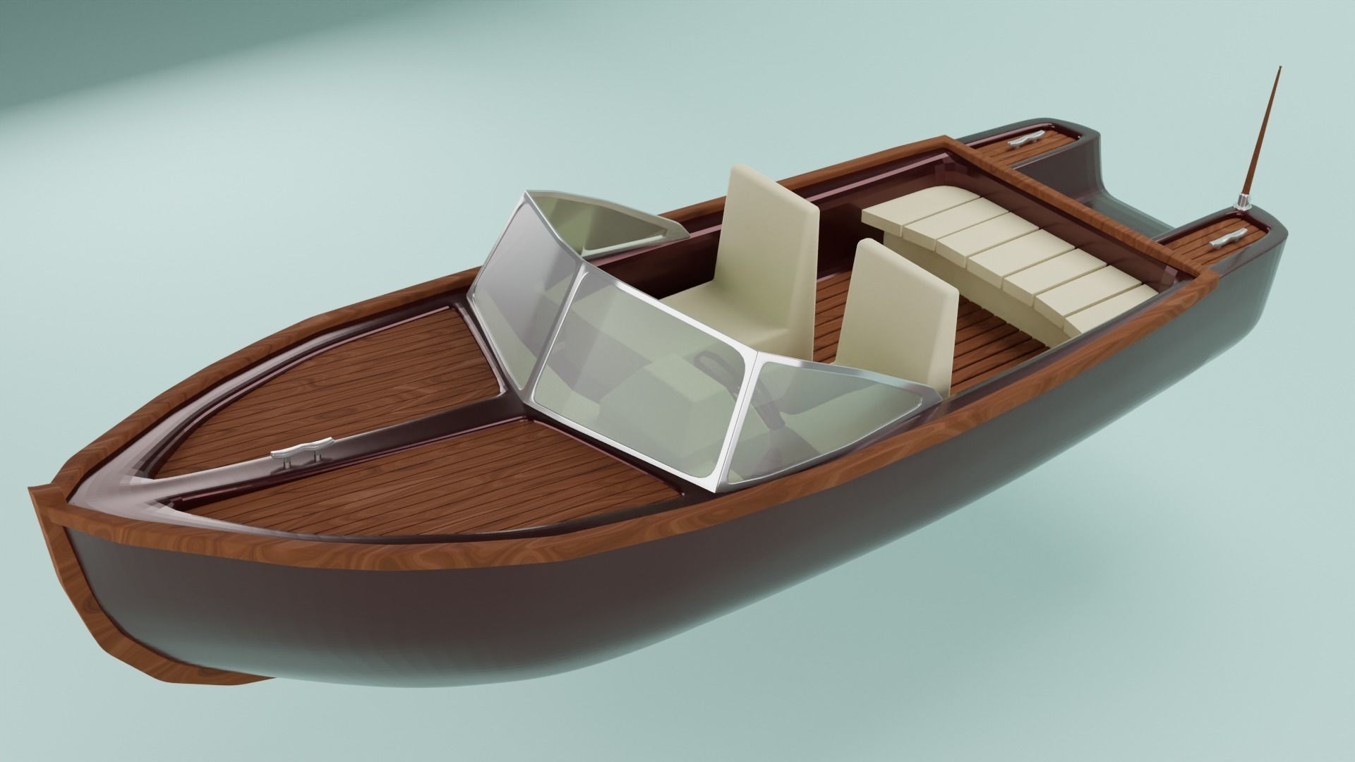 Simple Boat 3d model Free low-poly 3D model_1