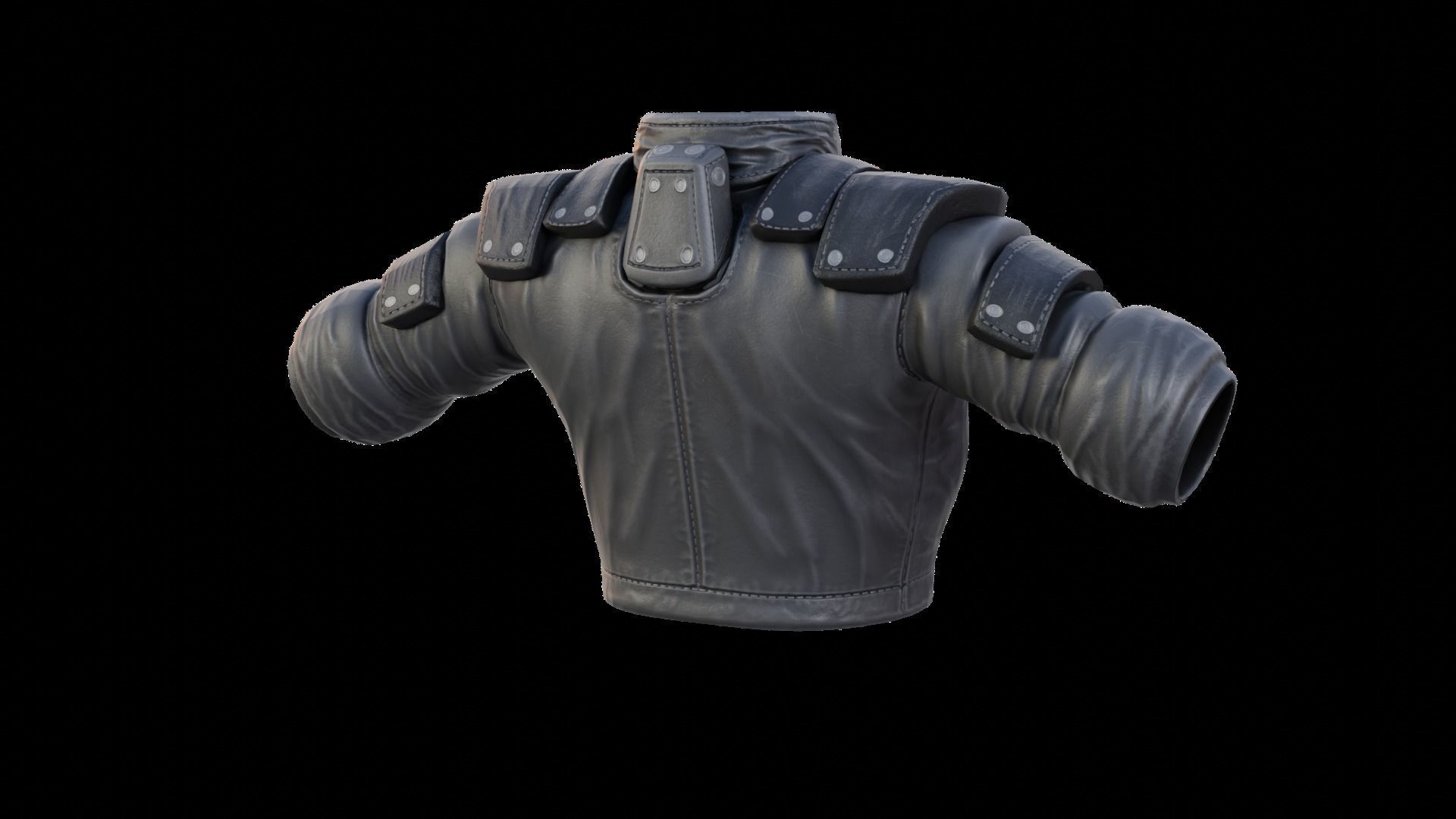 Motoko Kusanagi Jacket - Modelled on Tori base - VRChat Low-poly 3D model_2