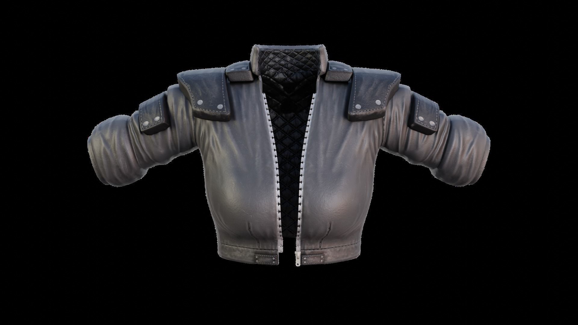 Motoko Kusanagi Jacket - Modelled on Tori base - VRChat Low-poly 3D model_3
