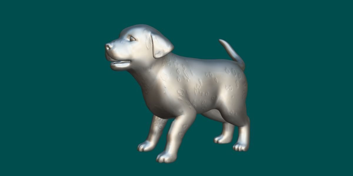 Dalmatian Puppy Dog 3D model_11