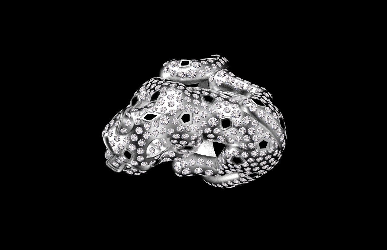 ring panther 3D print model_3