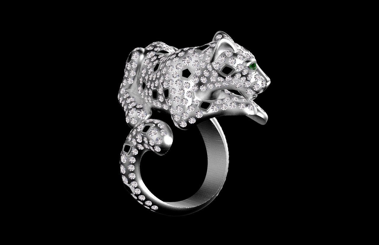 ring panther 3D print model_1