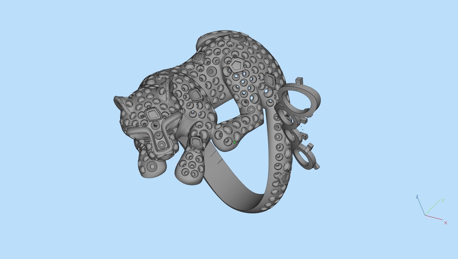 ring panther 3D print model_9