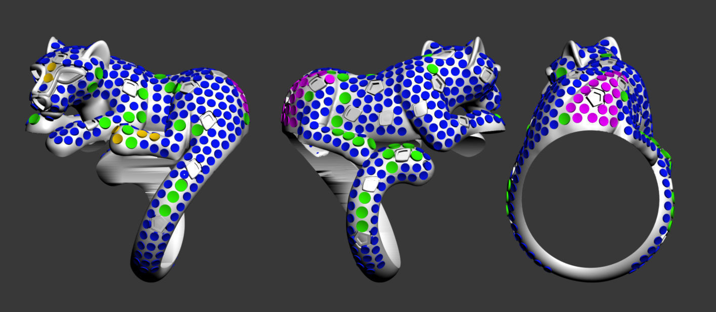 ring panther 3D print model_36