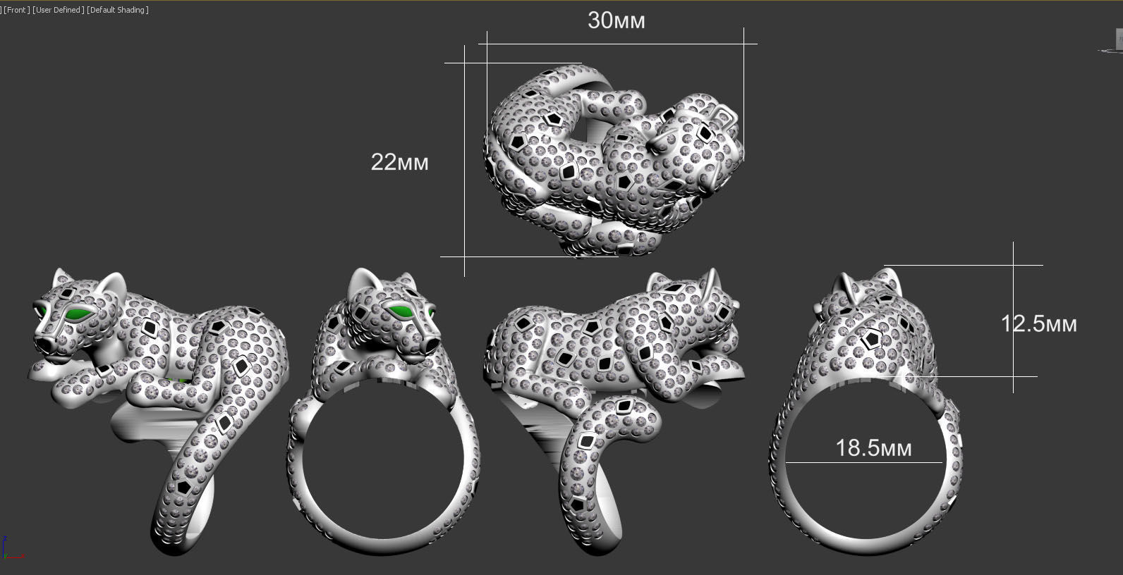 ring panther 3D print model_30