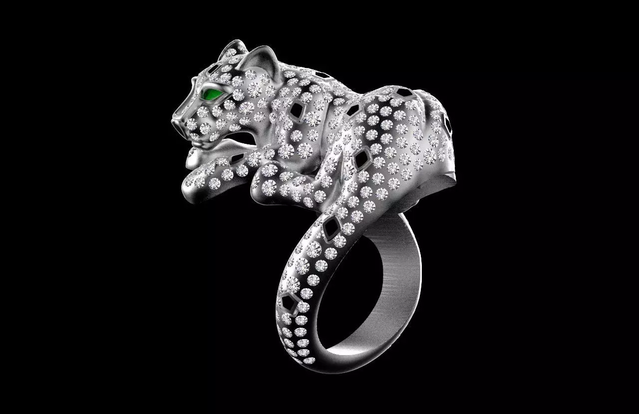 ring panther 3D print model_0