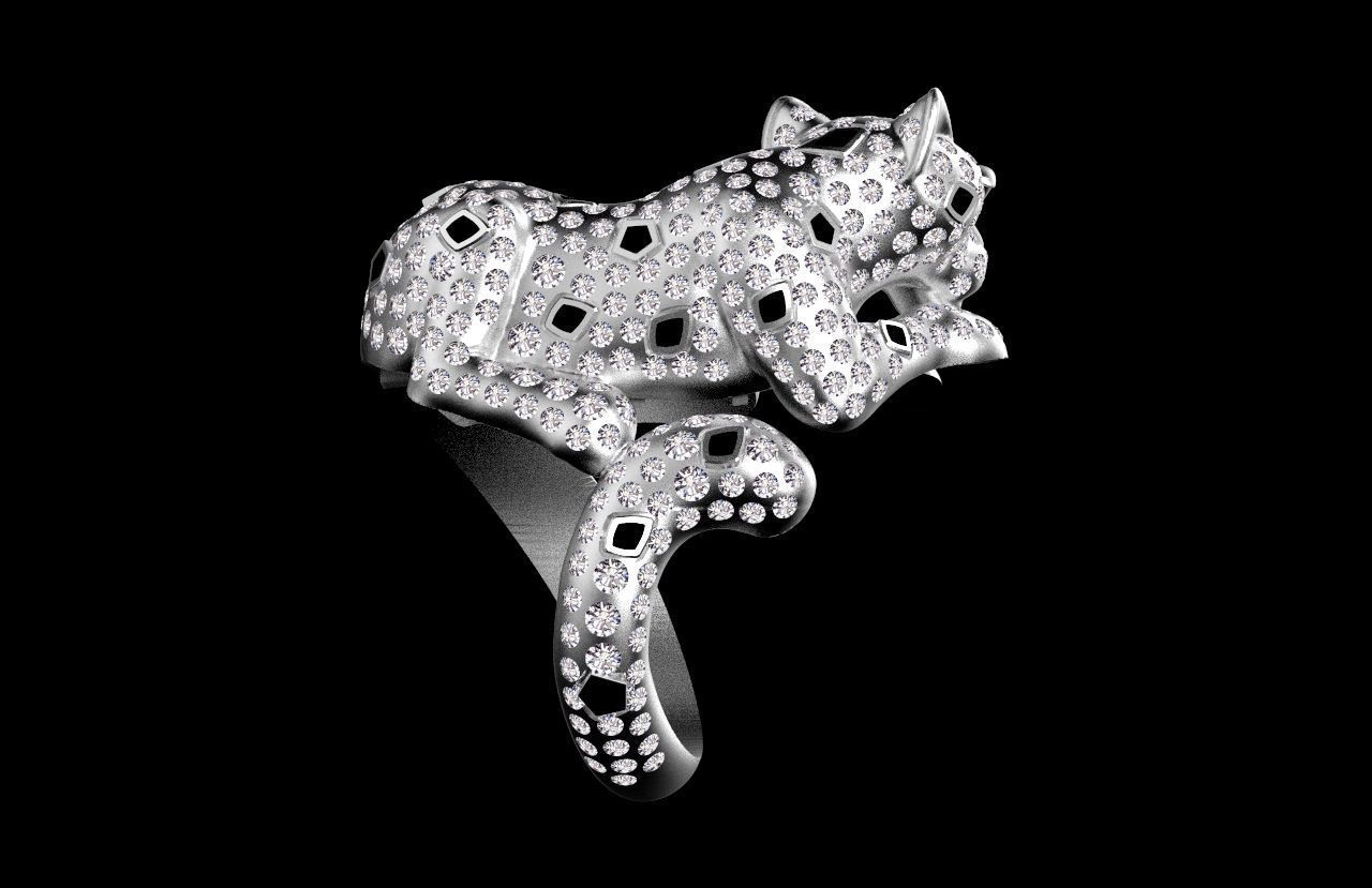 ring panther 3D print model_27
